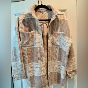 White Birch Plaid Shacket, Brand New